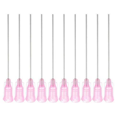PATIKIL 20Ga x 2 Inch Dispensing Needle Tips, 10Pcs Blunt Glue Needle Tube Tips with Luer Lock, Light Pink