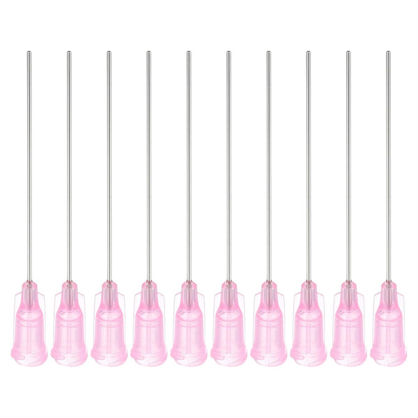 PATIKIL 20Ga x 2 Inch Dispensing Needle Tips, 10Pcs Blunt Glue Needle Tube Tips with Luer Lock, Light Pink