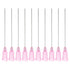 PATIKIL 20Ga x 2 Inch Dispensing Needle Tips, 10Pcs Blunt Glue Needle Tube Tips with Luer Lock, Light Pink