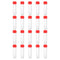 PATIKIL 30mL Plastic Test Tubes, 20 Pack Screw Cap Vial Container Storage for Lab Laboratory Science, Red Clear