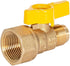 Eastman Straight Gas Brass Ball Valve, 3/4 in FIP x 1/2 in OD Flare Female