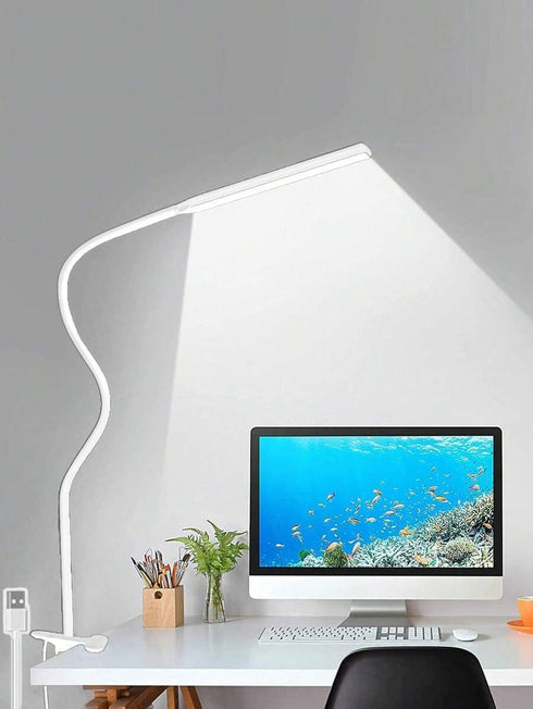 Generic LED Clamp Lamp, Flexible Gooseneck Clip-on Reading Light, USB Powered Eye-Caring Desk