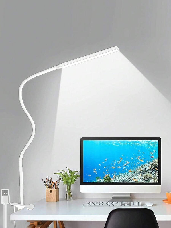 Generic LED Clamp Lamp, Flexible Gooseneck Clip-on Reading Light, USB Powered Eye-Caring Desk