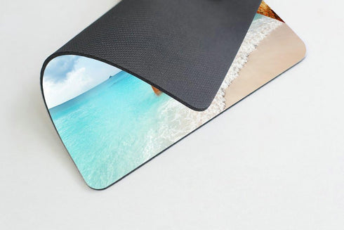 Smooffly Gaming Mouse Pad, Tropical Palm Tree Beach Blue Sea Non-Slip Rubber Gaming Mouse Pad