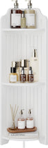 VECELO 3-Tier Bathroom Shelves for Narrow Space, Modern Corner Shelf Stand,Small Storage