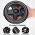2Pcs 6.10In Unomor Laundry Cart Wheels Replacement Lightweight Rolling Casters for Grocery Trolley and Utility Shopping