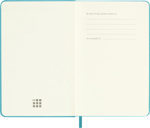 Moleskine Classic Notebook, Pocket, Ruled, Blue Reef, Hard Cover, 3.5 x 5.5