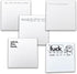 Funny Sticky Note, 3×3 Inches, 5/10-Packs, White Self-Stick Notes for College Student Office Desktop, 50 Sheets/Pack