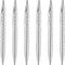 Unibene 6 Pack Cute Dot & Silver Click Ballpoint Pens - 1.0mm Medium Point Black Ink with 6 Stainless Steel Refills for