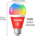 Bulbs10W (85W Equivalent),A19 E26/27 Bulb White,Dimmable RGBW Multiple Color Changing Light with Remote,LED Lamp