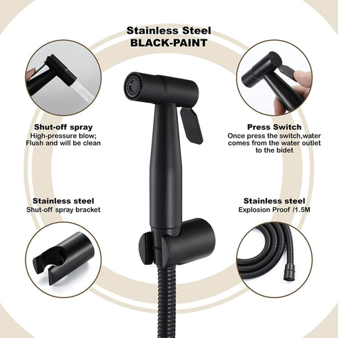 YHWKZCTTT Set HandheldSprayer Quality Stainless Steel Supercharge Cloth Diaper Sprayer BrushedSprayer with Shower Hose