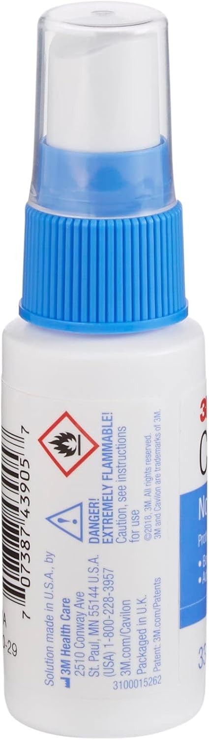 3m 28 ml Cavilon No-Sting Barrier Film, Gentler Way to Protect Skin From Body Fluids, Adhesives, and Friction, Alcohol