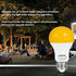 L LOHAS LED 40W Equivalent A19 Amber Porch Light Bulbs, 6W Dusk to Dawn Sensor Yellow Bug Light Bulbs for Outdoor, 2000K E26, 4 Pack by L LOHAS LED