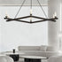 Chandeliers,6-Light Fixture,43" Black Farmhouse Square Dining Room Chandelier Light Rectangular Candle Chandelier
