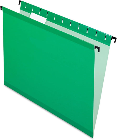 Pendaflex SureHook Reinforced Hanging Folders, Legal Size, Bright Green, 20/BX