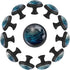 Black Base Underwater Scene with School of Tuna (2) Pattern Cabinet Knobs,