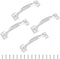 4pcs 4 Inch Vintage Barn Door Pulls Utility Cabinet Handles, Screw in Drawer Pulls Silver Gate Handles