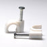 QualGear 6mm Cable Clips, White, 100 Pack, CC1-W-100-P