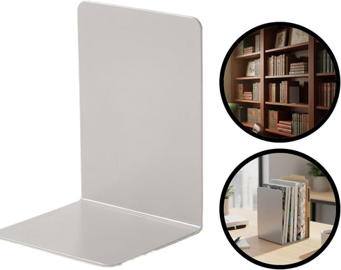 Calcipxx Metal Bookends for Desk - and Stylish Desk Organizers for Home Office and Study Spaces