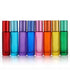 8Pcs 10ml 1/3oz High-grade Colorful Frosted Roll on Bottles Thick Glass Massage Roller Bottles Tube Vials Containers for Essential Oils Aromatherapy Perfumes Lip Balms 1pc 3ml Dropper