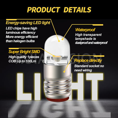 E5 Bulb 24V E5 E5.5 Bulb Lights(Pack 10) Ruiandsion LED Warm White Screw Base LED Upgrade for Modle Train