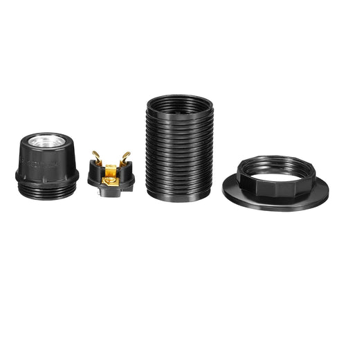 E14 Bulb 3 Pack Bulb PATIKIL Holder Light Socket, Screw Fully Thread LED Lamp Holder for Pendant Lights, Black