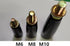 Revolving Hand Knob HandWheel M6 Male Threaded Stem L-2.4" Black for Woodworking Machine, Boat Trailer Jack