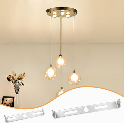 XFJYMXDM 4 4 Inch 6 Inch Pcs and Ceiling Pendant Light Crossbar Kit, Light Fixture Mounting Bracket Square Kit