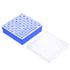 uxcell Centrifuge Tube Freezer Storage Box, 100-Well Polypropylene Holder Light Blue for 1.5/2ml Tubes