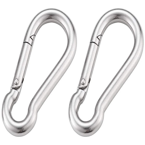 4 Inch Spring Snap Hook 304 Stainless Steel Quick Link Lock Fastener Hook for Boating, 400 lbs Maximum Capacity, 2 Pcs