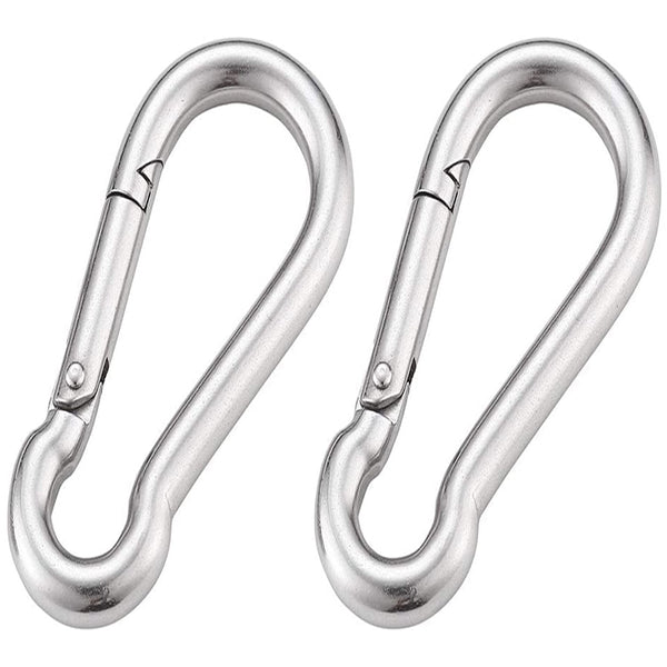 4 Inch Spring Snap Hook 304 Stainless Steel Quick Link Lock Fastener Hook for Boating, 400 lbs Maximum Capacity, 2 Pcs