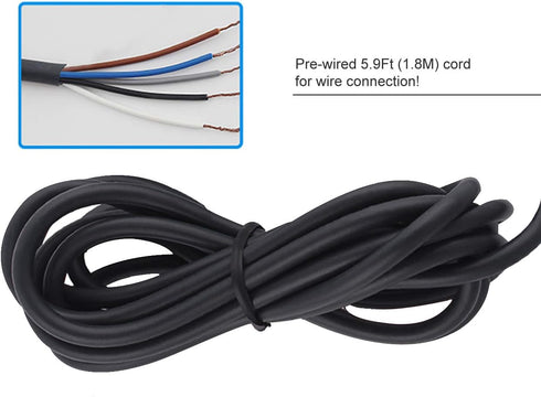 Mageway Indoor E3JK-R4M1 Retro-Reflective Photoelectric Beam Sensor 12-240VDC 24-240VAC with 6FT Cable