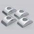 12Pcs Silver M8 Solid Half Moon Nuts, Washer Spacer Furniture Hardware Accessories for Connect (27mm x 14mm)