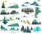 Green Landscape Ink Painting Kawaii Aesthetic Happy Planner Diary Journal Stationery Scrapbooking Stickers Travel Art Supplies (PK810) by Seasonstorm