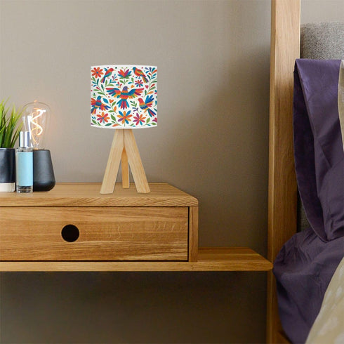 WEFHFGK Small Lamp Colorful Mexican Traditional Textile Embroidery Style from Tenango Bedside Tripod Table Lamp Cute