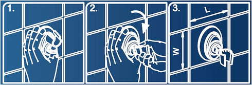 A-0158B MedGear Suction Cup Shower Head Holder, White or Gray; for use with Smooth, Hard, Non-Textured Surfaces Like