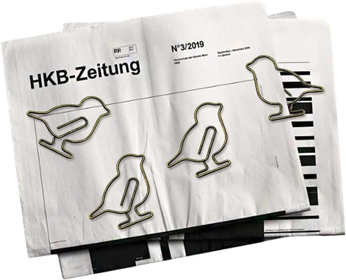 Funny Cute Bird Paperclips, 50pcs Creative Decorative Bookmark, Gold for Home, School, and Office Use