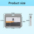 ID Badge Holder with Plastic Clip, Double-Sided Transparent Windows Horizontal Hard Grey Plastic Case for Office School