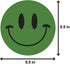Happy Smiley Face Stickers, 1/2 inch, Green - 300 Labels for Incentive or Motivation