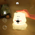 TTBDDDYH 7-Color LED Little Bear Night Lamp, Cute Animal Silicone Nursery Night Light with USB Charging Port Table Lamp