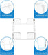 WINFFOR Acrylic Notepad Holder Dispenser - 3x3 in Sticky Note Memo Holder for Desk Organizer (W/O Pads) Office School