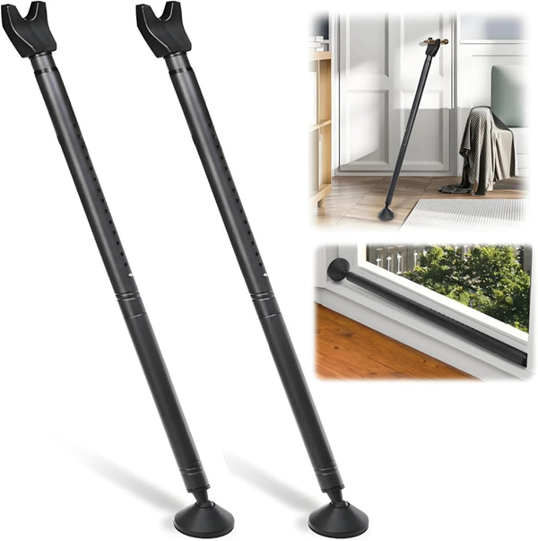 2 Pack Door Security Bars, Anti-Slip Heavy Duty Door Stoppers Sliding Patio