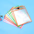 Pack Grommet Dry Erase Pockets for Office School Reusable Wipe Sleeves with Pen Holder Metal Random Color
