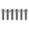 Titanium Ti Allen Hex Bolt M5x16 with Washer Screw for Bicycle Stem Parts Pack of 6 (Normal Titanium, M5x18mm)