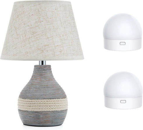 UMEXUS 10" Cordless Table Lamp + 1 Replacement Bulb Bundle 2 Bulbs