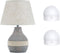 UMEXUS 10" Cordless Table Lamp + 1 Replacement Bulb Bundle 2 Bulbs