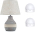 UMEXUS 10" Cordless Table Lamp + 1 Replacement Bulb Bundle 2 Bulbs