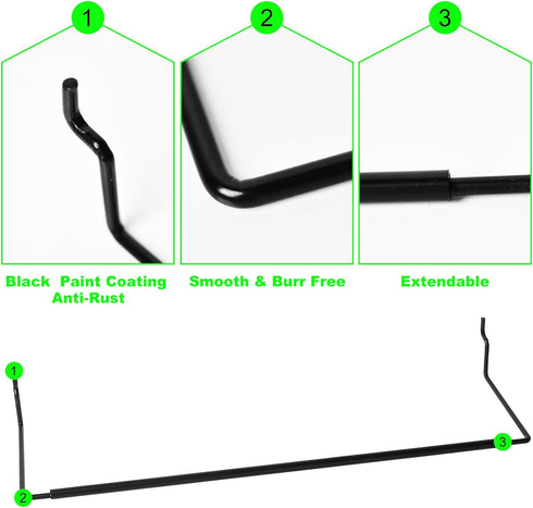 AccEncyc 2 Pack Pegboard Towel Holder Pegboard Hooks for Paper Towels, Kitchen Towels, Stickers, Tapes Great Peg Board