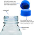 25ml Graduated Glass Round Media Bottle with Orange GL45 Screw Cap, Wide Mouth Lab Reagent Bottle, Clear, Pack of 1