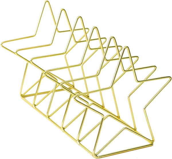 Ciieeo Iron Book End Bookshelf Gold Bookend Desk Book Organizer Magazine Holder
